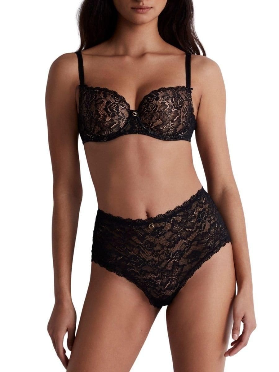 Aubade Aubade Women's Rosessence Care Half Cup Bra in Black - 4