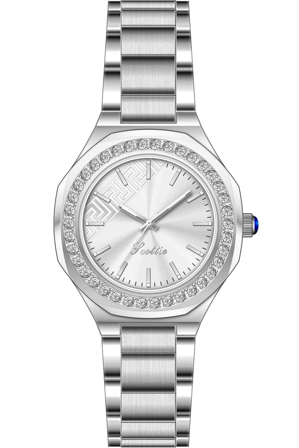 Emma Loves Diamonds Emma Loves Diamonds Women's Madison Watches Swiss Quartz Watch Silver with a Silver Bracelet