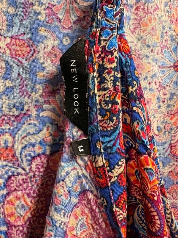 New Look New Look Paisley Print Cami Dress Strappy Mini Shift Festival Summer UK 14