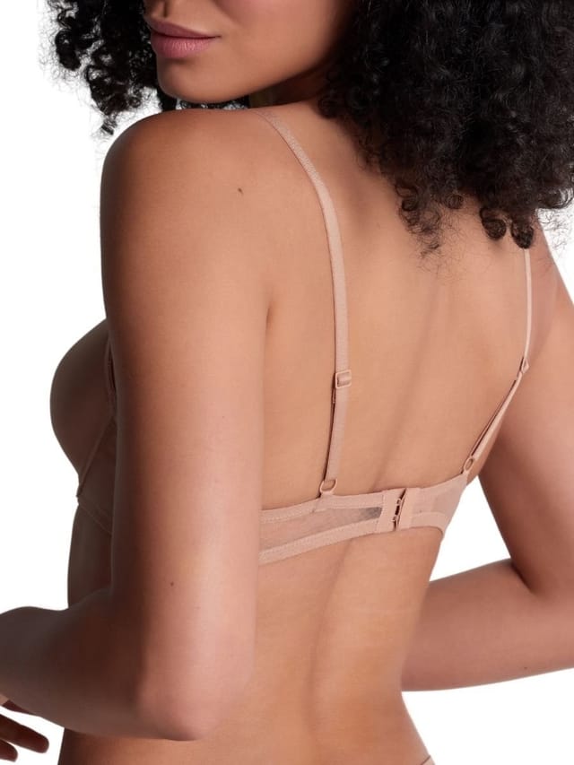 Aubade Aubade Women's Sheer Emotion Triangle Plunge Bra in Nude - 2