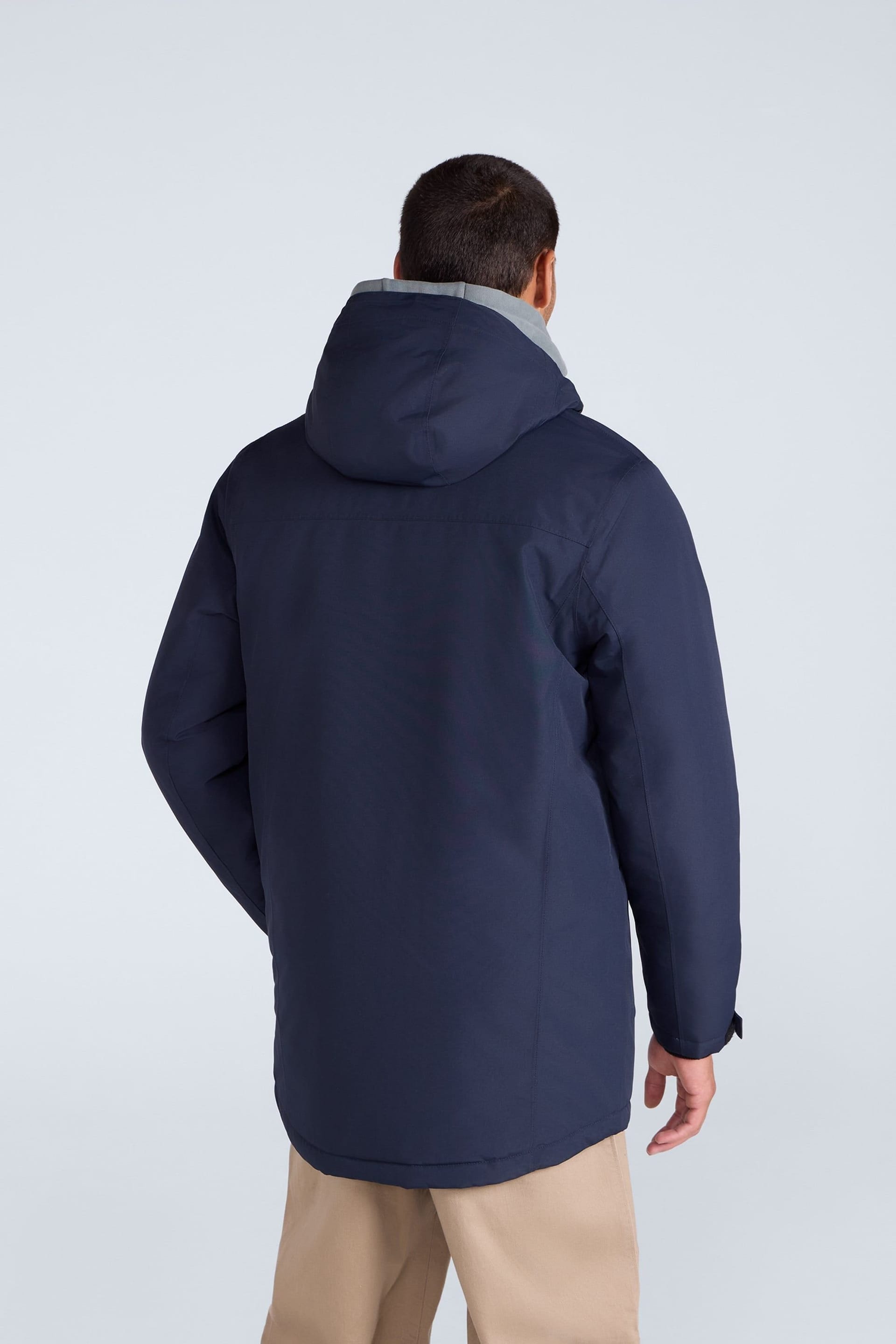 Animal Animal Men's 'Lisbon' Waterproof Breathable Side Pockets Taped Seams Thermal Parka in Navy - 4