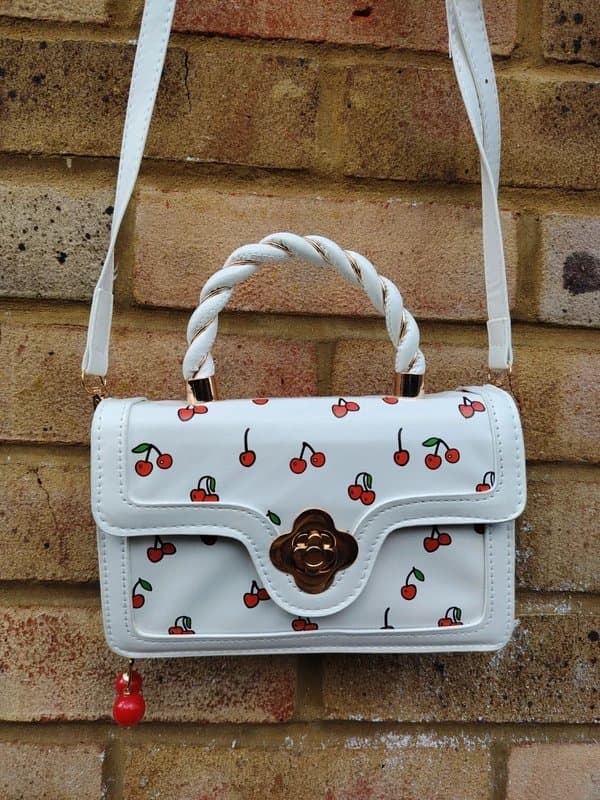 ASOS White Cherry Shoulder Bag 🍒 | Y2K Kawaii Cute Aesthetic | Mini Crossbody