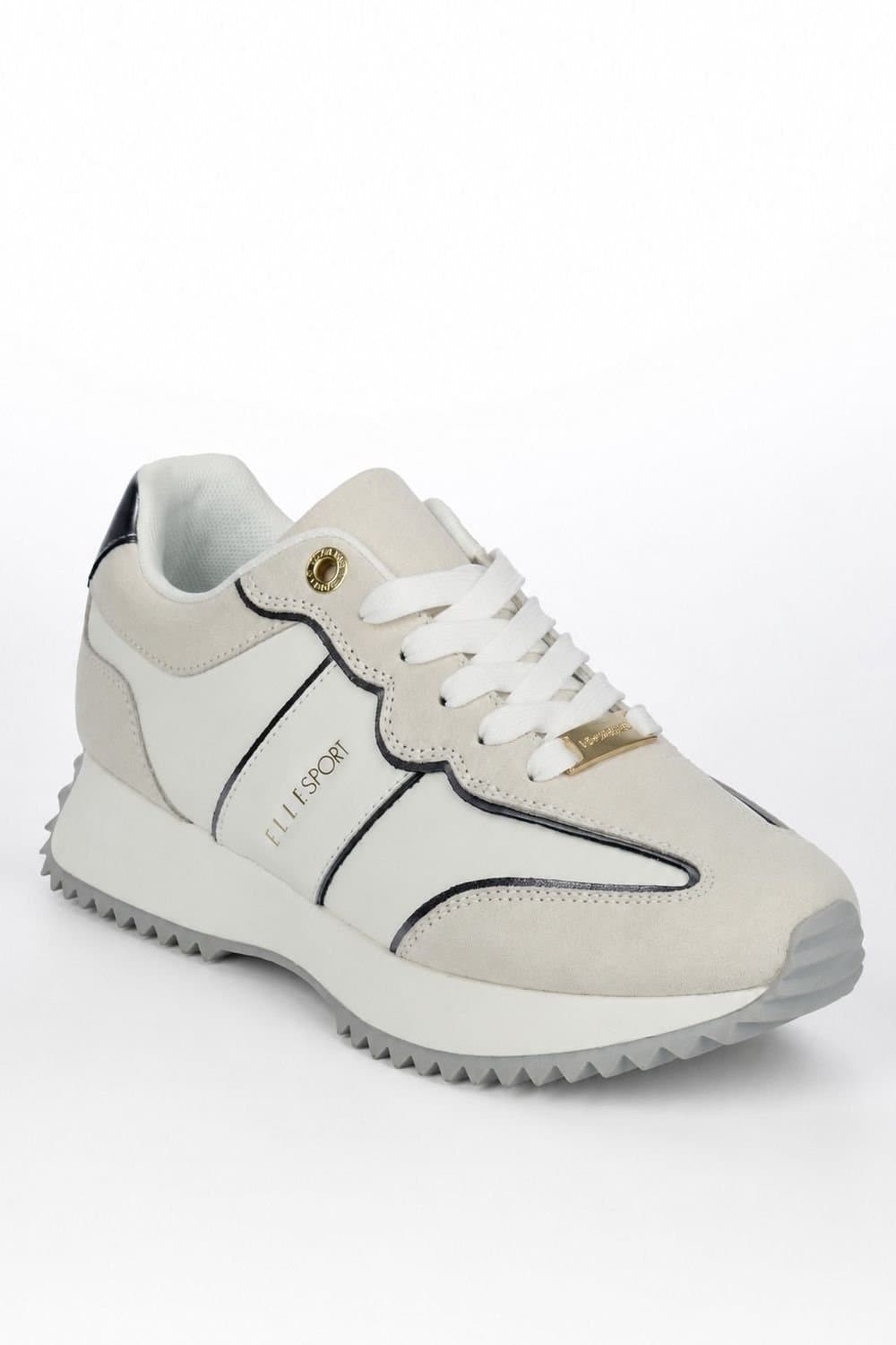 Elle Sport Elle Sport Women's Leather Chunky Sole Lace Up Trainers in Warm