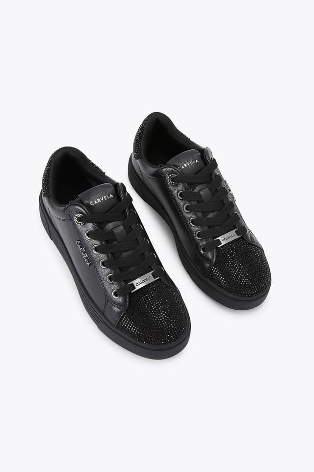 Carvela Carvela Women's 'Daze Toe Cap' Trainers in Black - 2