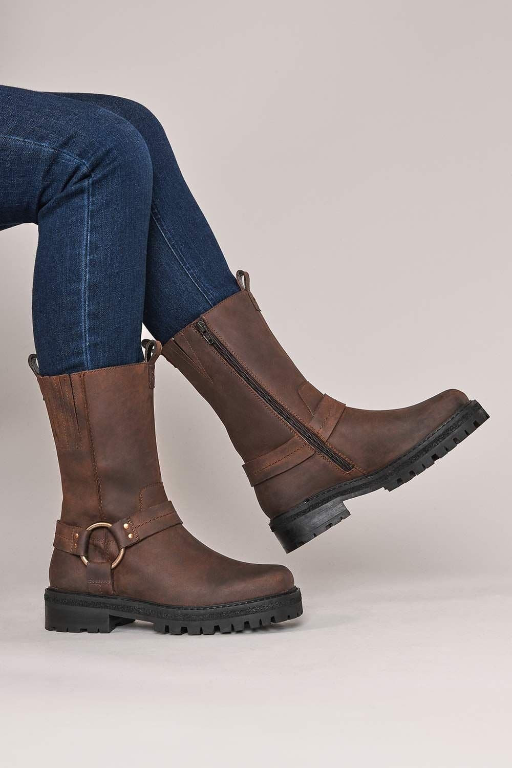 Moshulu Moshulu Women's Firth Brown Biker Boot