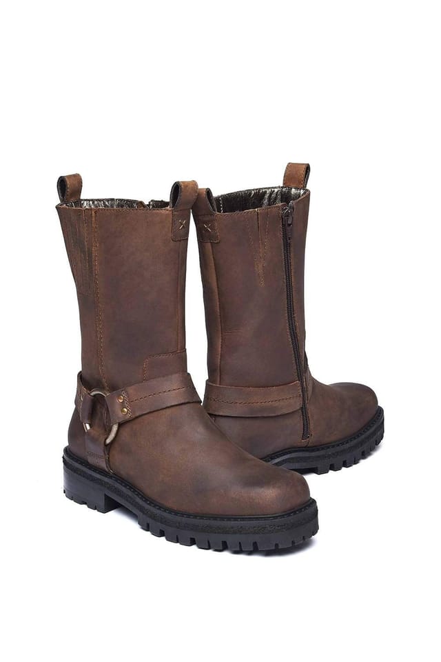 Moshulu Moshulu Women's 'Firth' Squared Toe Biker Boot in Brown - 2
