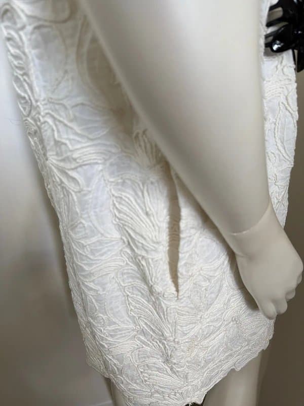 Mint Velvet Mint Velvet cream embroidered mini dress size 12/14