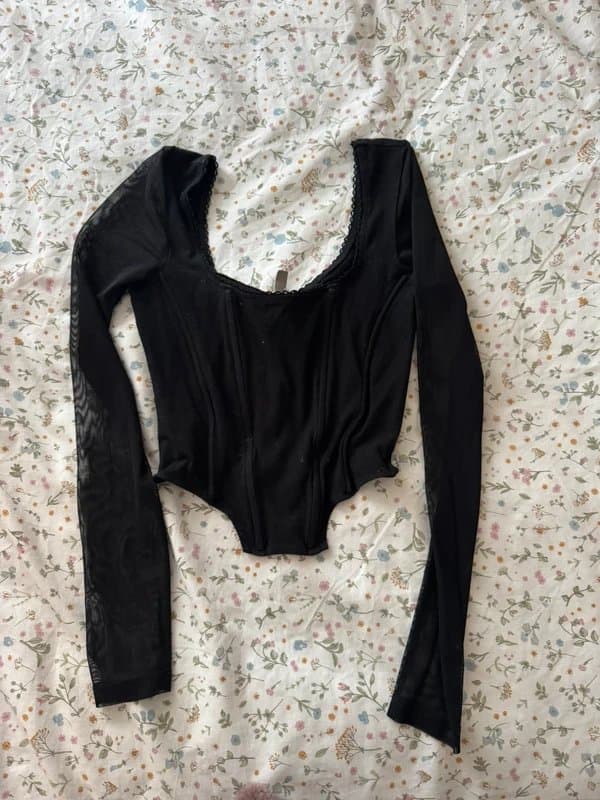 ASOS Long sleeve corset top