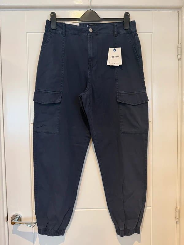 New Look New Look Navy Cargo Pants Size 14