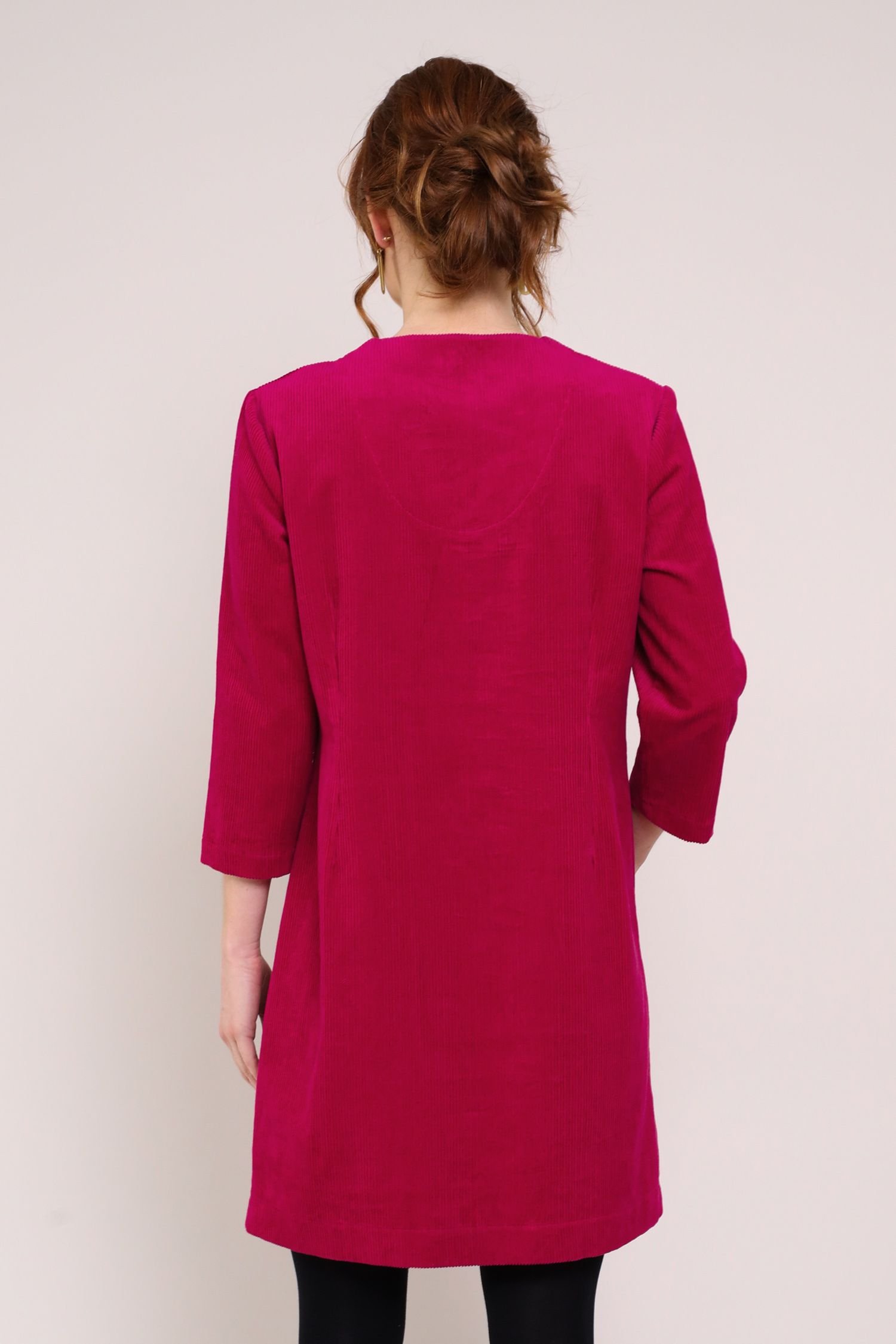 Nomads Clothing Nomads Clothing Women's Cotton Chunky Cord Tunic Dress in Crimson - 2