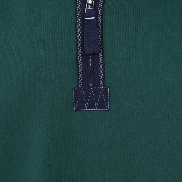 Lazy Jacks Lazy Jacks Men's Quarter Zip Sweatshirt in Green - 3