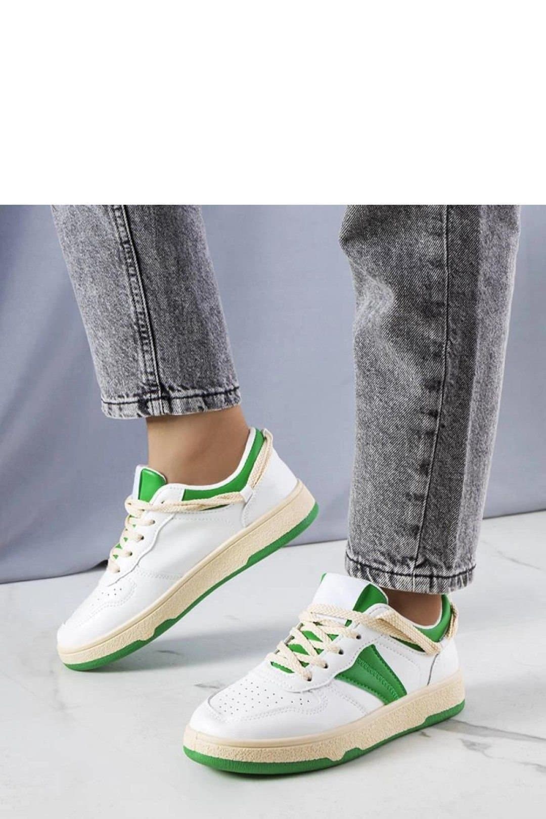 Love Lace Love Lace Women's Marcella Sport Sneakers with Green Rubber Sole for Summer Comfort in White