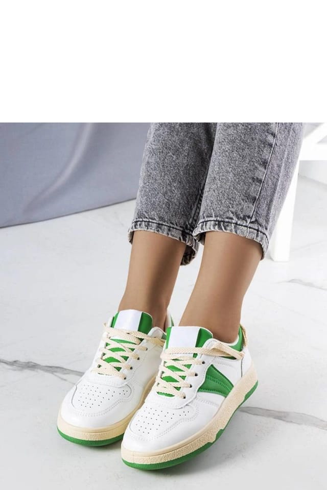Love Lace Love Lace Women's Marcella Sport Sneakers with Green Rubber Sole for Summer Comfort in White - 2