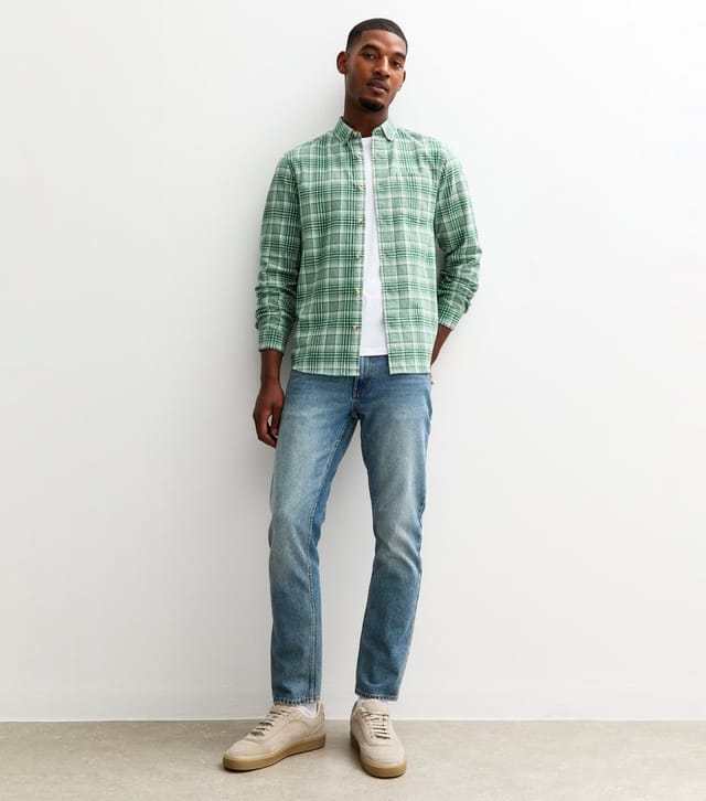New Look Women's Green Regular Fit Long Sleeve Checked Oxford Shirt New Look - 3