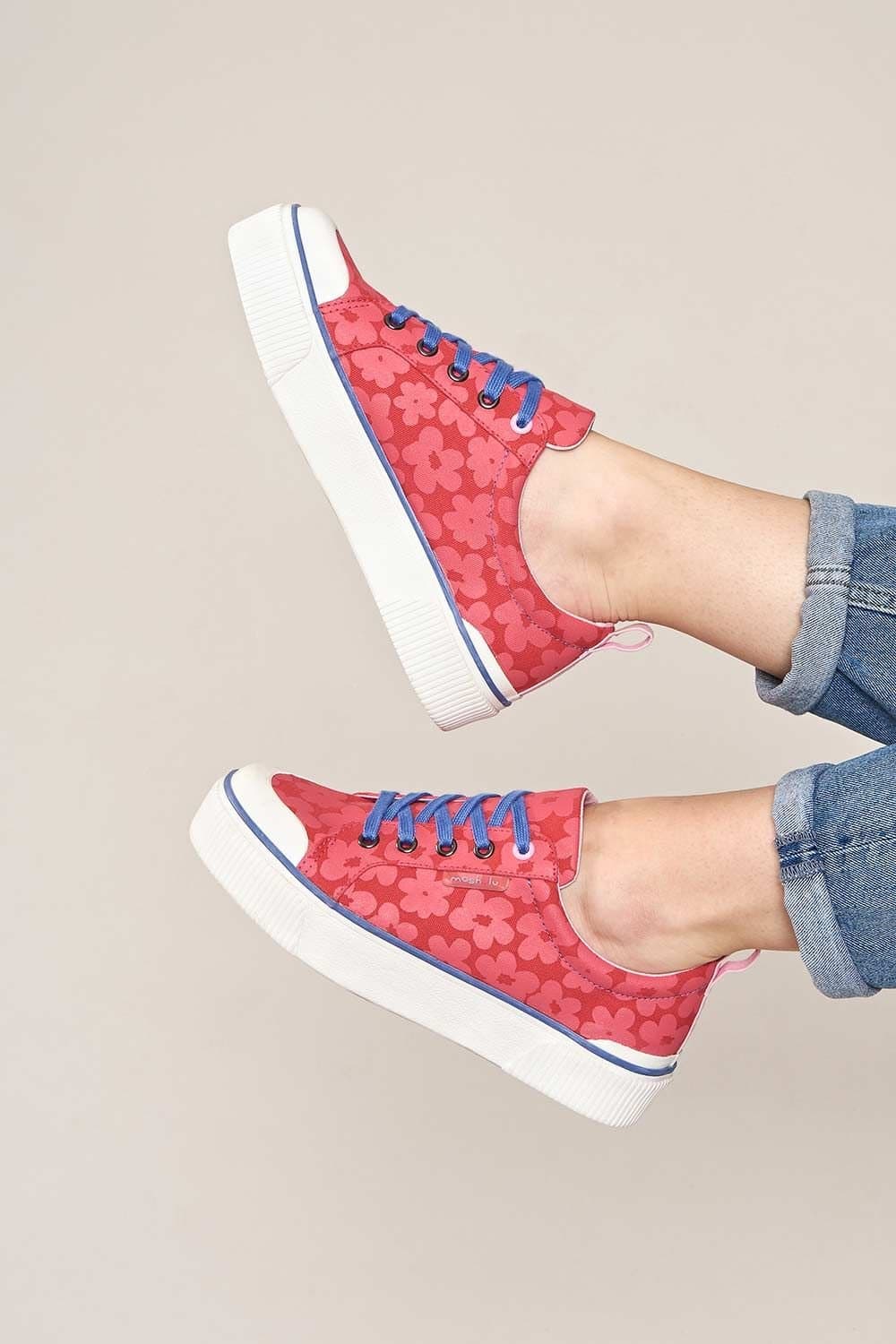 Moshulu Moshulu Women's 'Levan' Chunky Canvas Trainers in Cerise