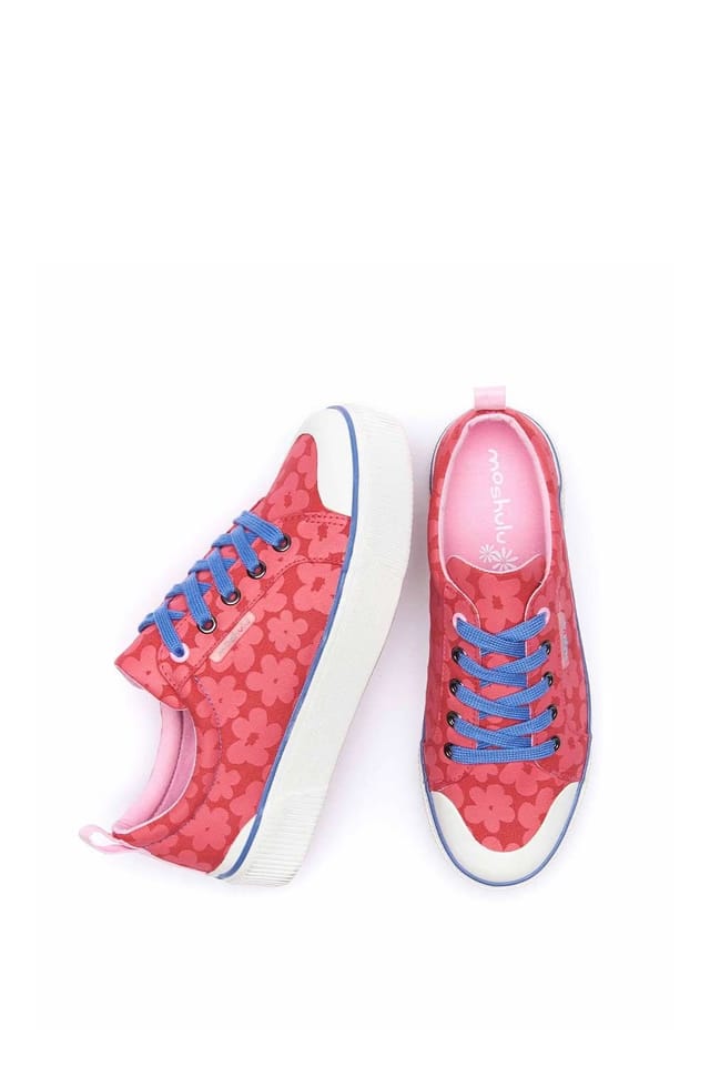 Moshulu Moshulu Women's 'Levan' Chunky Canvas Trainers in Cerise - 2