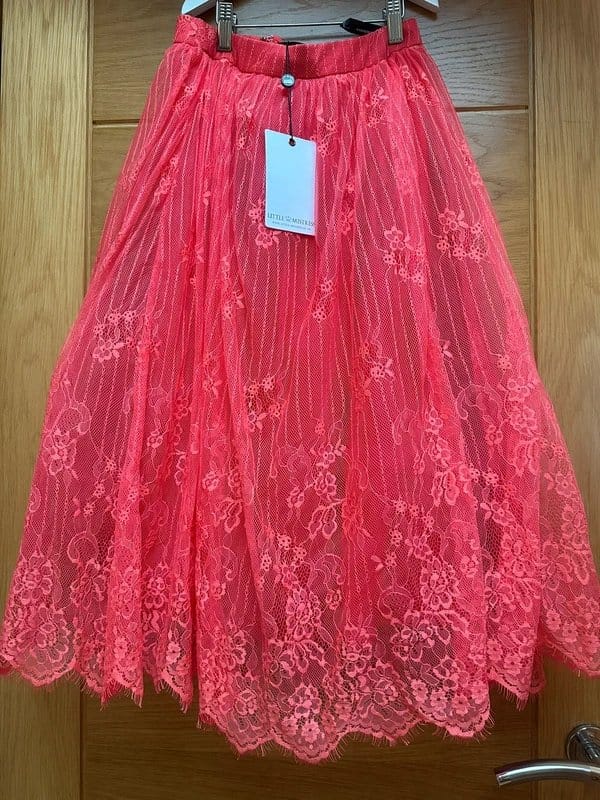 Little Mistress Stunning tulle net mesh lace festival wedding skirt - 1