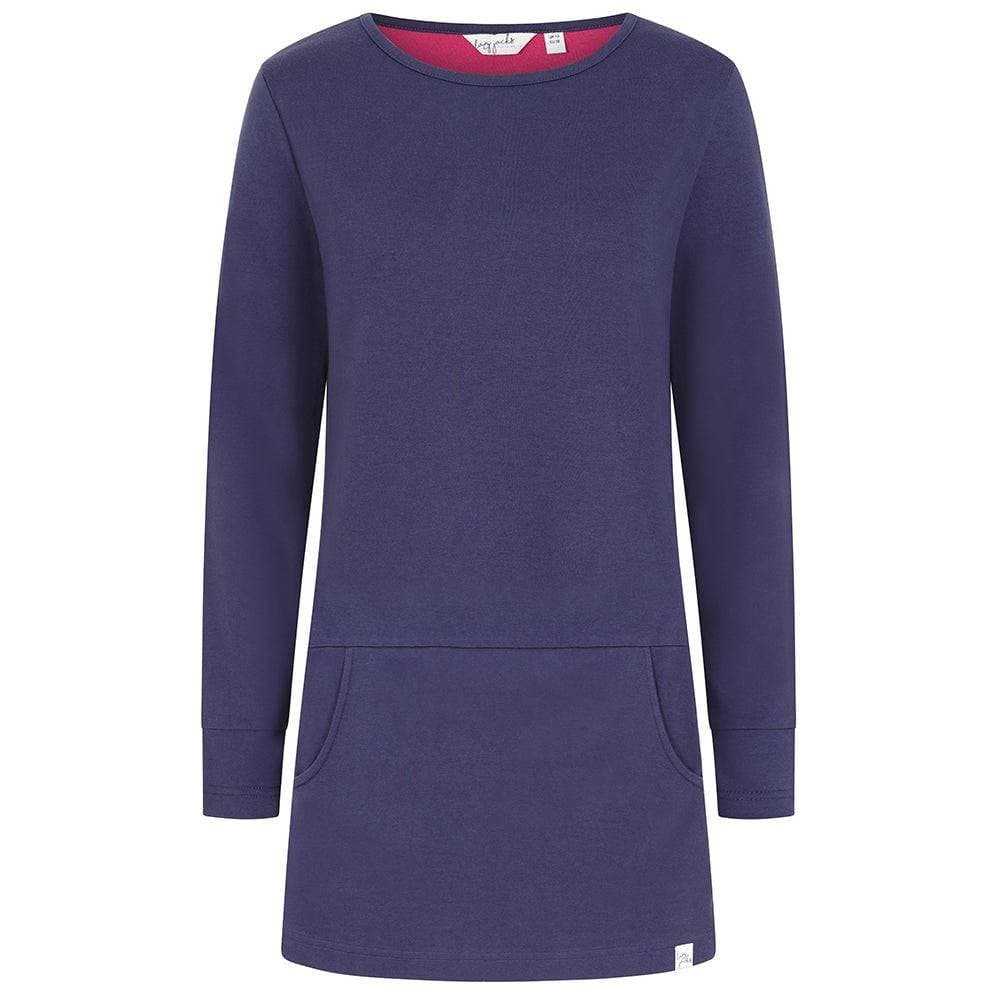 Lazy Jacks Lazy Jacks Women's Panelled Tunic Top in Dark Blue