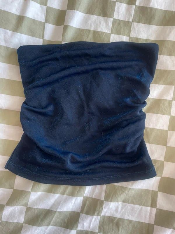 Bershka Navy sparkly bershka top