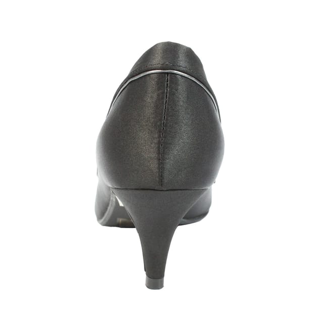 Lunar Lunar Women's Ripley Satin Court Shoes in Black - 2