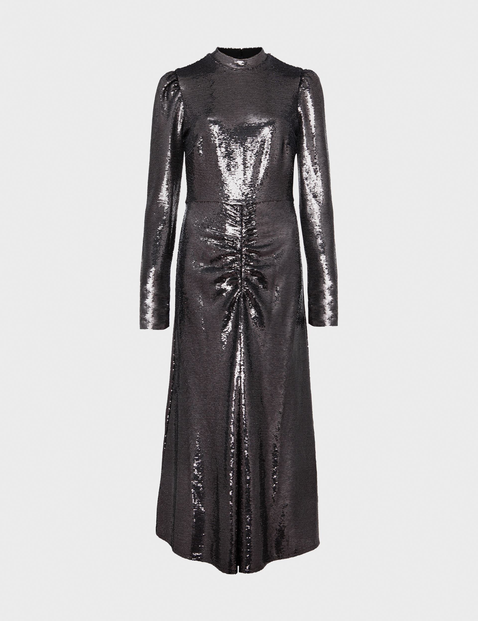 Hobbs London Hobbs London Women's Loretta Sequin Dress in Dark Grey - 2