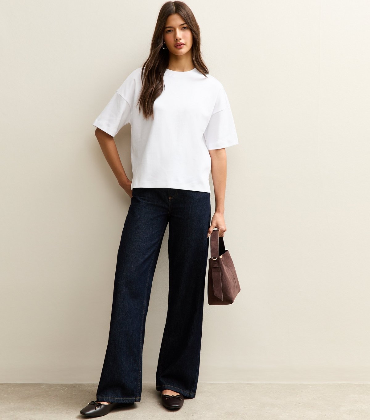 New Look Women's Premium White Heavyweight Cotton Side Split T-Shirt New Look - 3