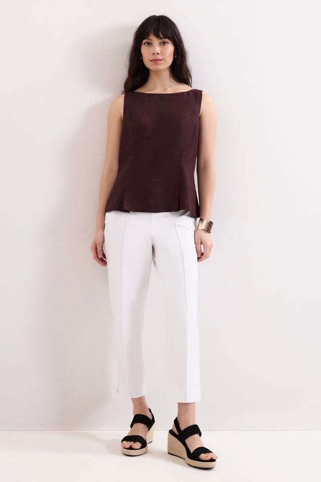 Phase Eight Phase Eight Women's Miah Cropped Tailored Trousers in White - 3