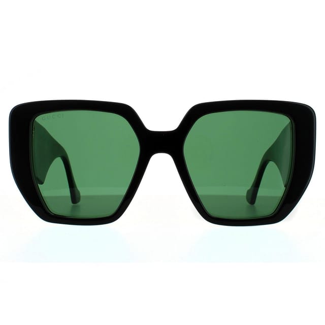 Gucci Gucci Women's Square Black & Green Swirl Green Sunglasses - 2