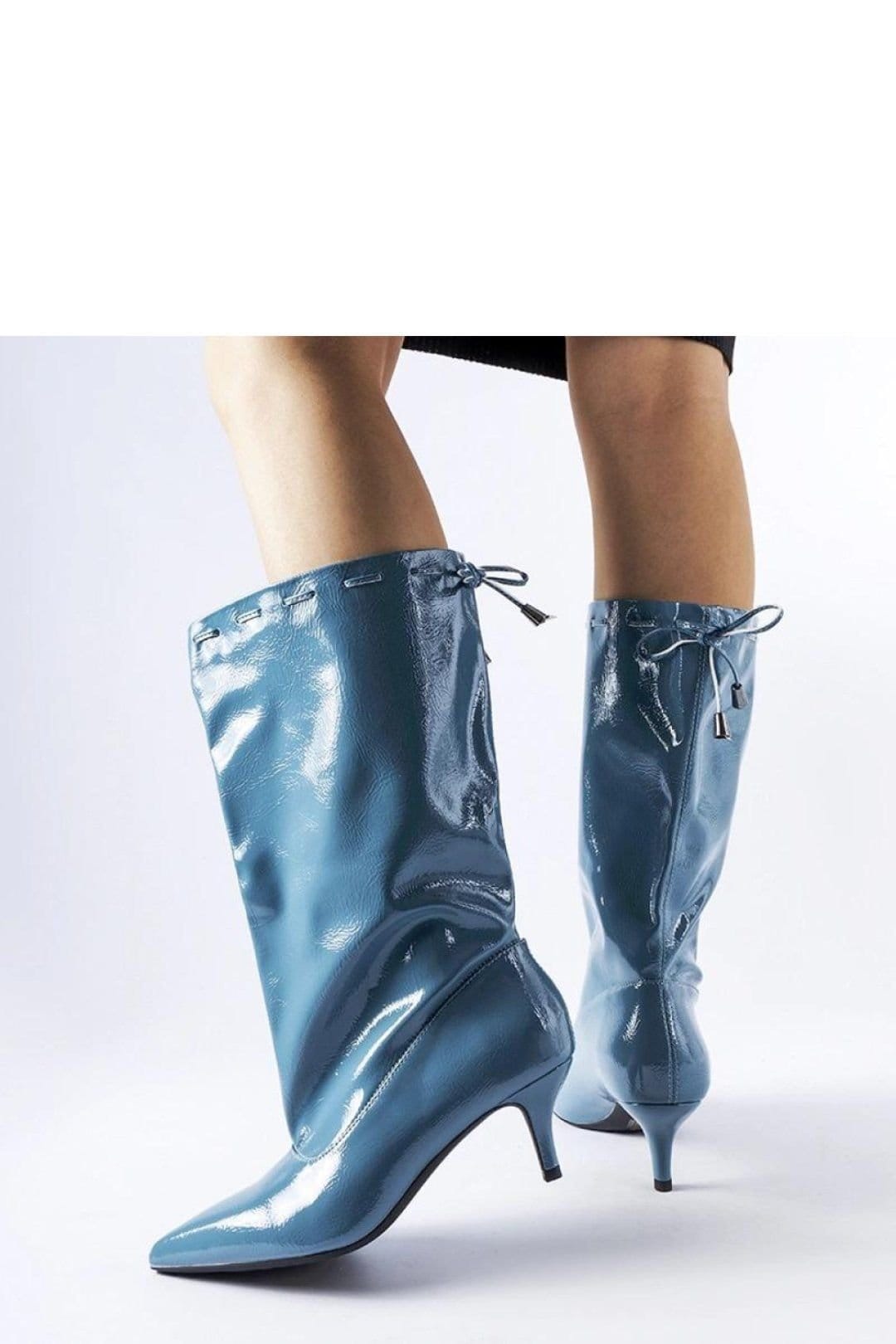 Love Lace Love Lace Women's Clinton Low Stiletto Slip On Boots for Winter Comfort Style in Blue - 4