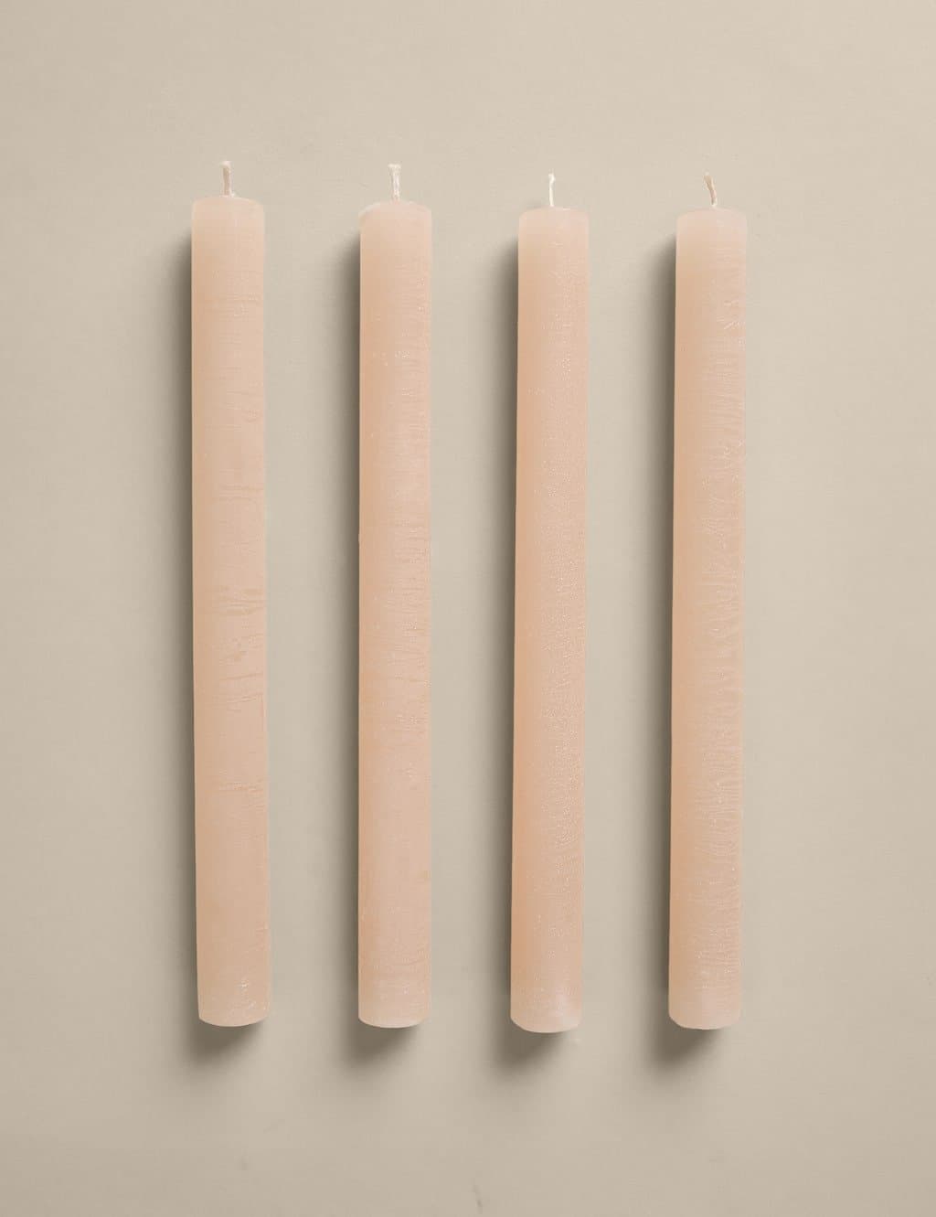 Marks & Spencer M&S 4 Pack Wax Dinner Candles Light Buff