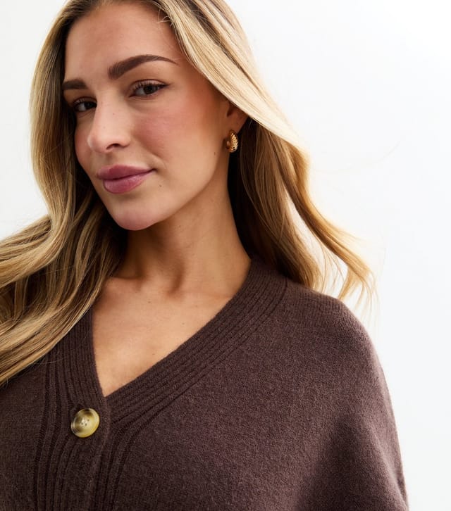 Rise Women's by Zara McDermott Brown Oversized Cardigan Rise New Look - 2