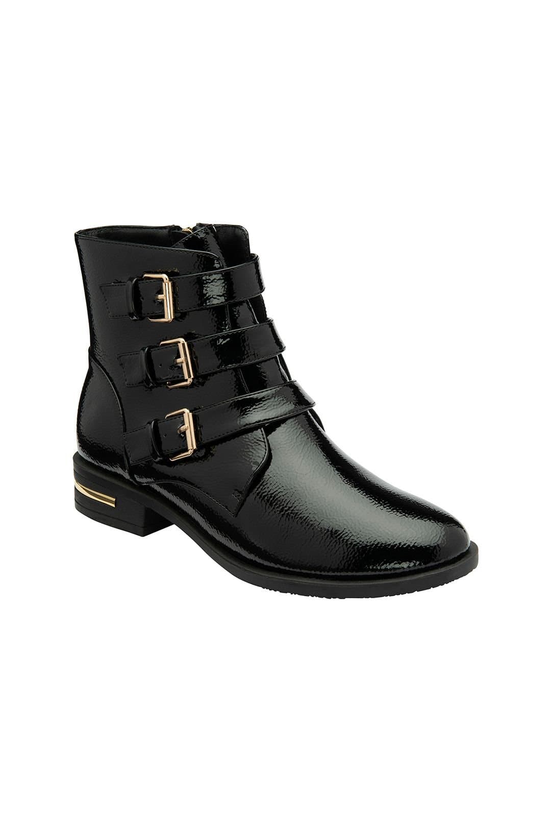Lotus Lotus Women's Black Patent 'Valencia' Ankle Boots