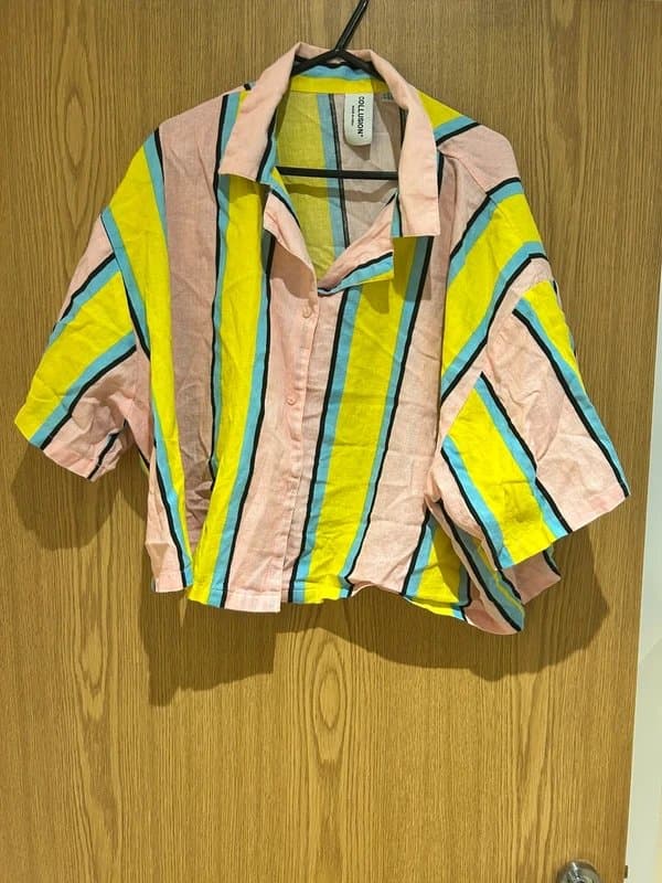 Collusion Collusion Plus Stripe Beach Shirt in Multi - Size 22