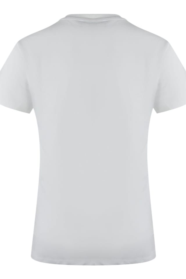 Love Moschino Love Moschino Women's Hypno Heart Short Sleeve Round T-shirt in White - 3