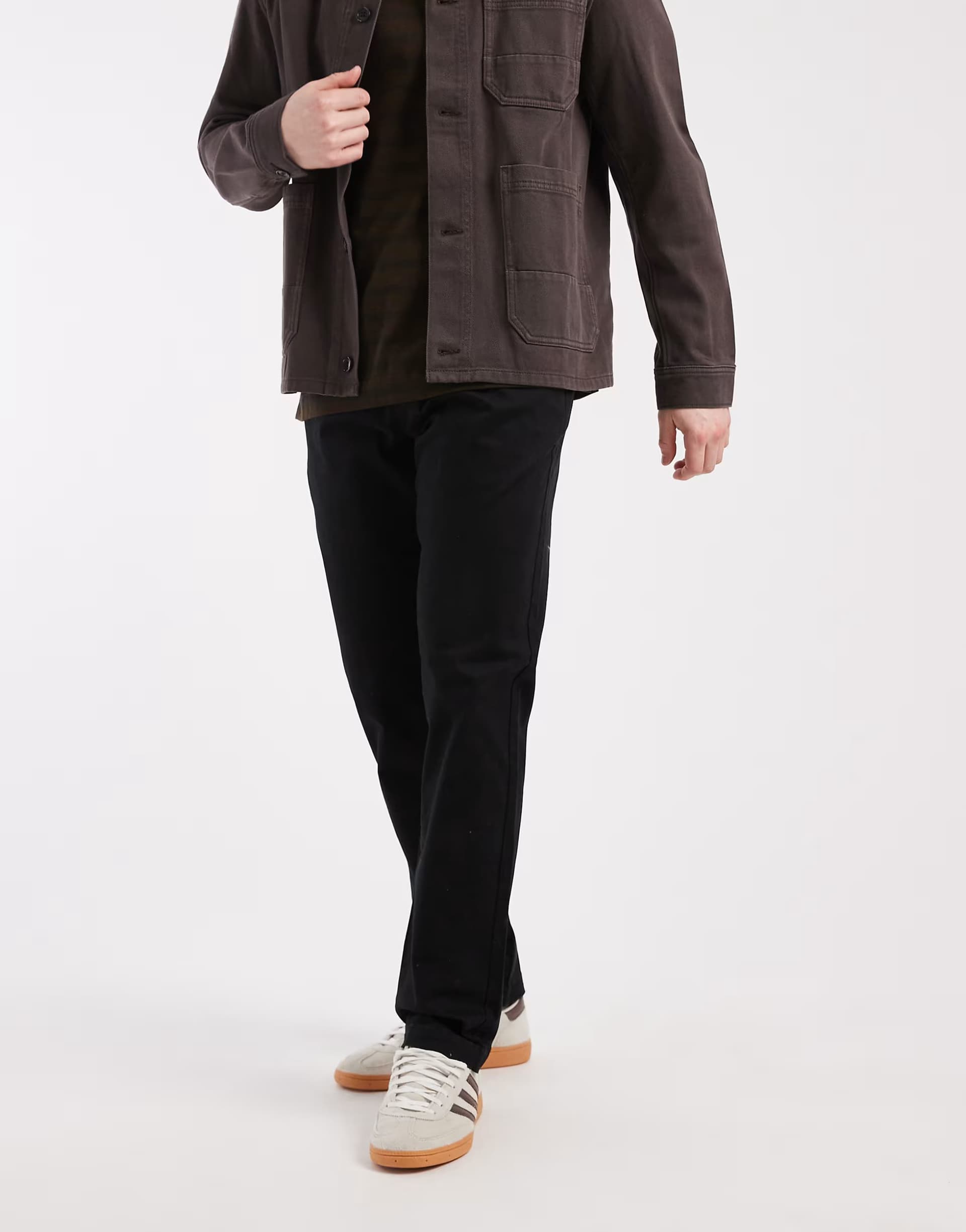 ASOS New Look slim fit chinos in black