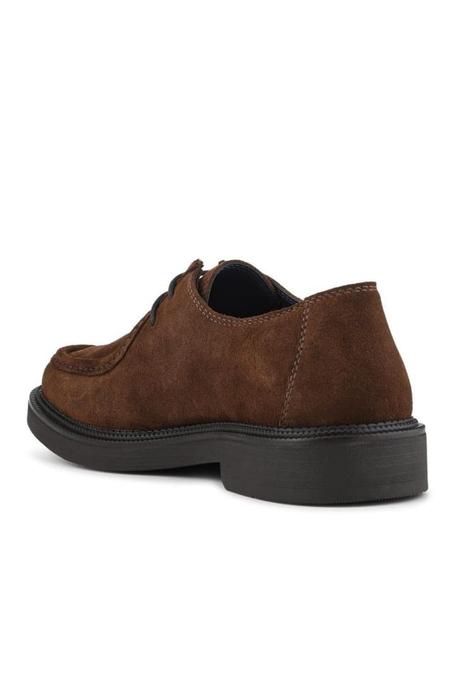 Jones Bootmaker Jones Bootmaker Men's Karson Stitched Upper Smart Leather Shoes in Brown - 3
