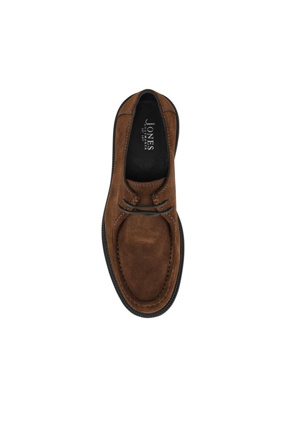 Jones Bootmaker Jones Bootmaker Men's Karson Stitched Upper Smart Leather Shoes in Brown - 4