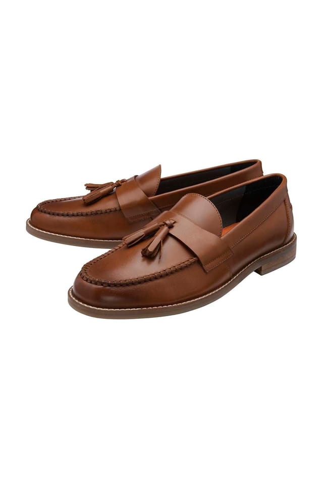 Frank Wright Frank Wright Men's Leather 'Bounty' Loafers in Tan - 2