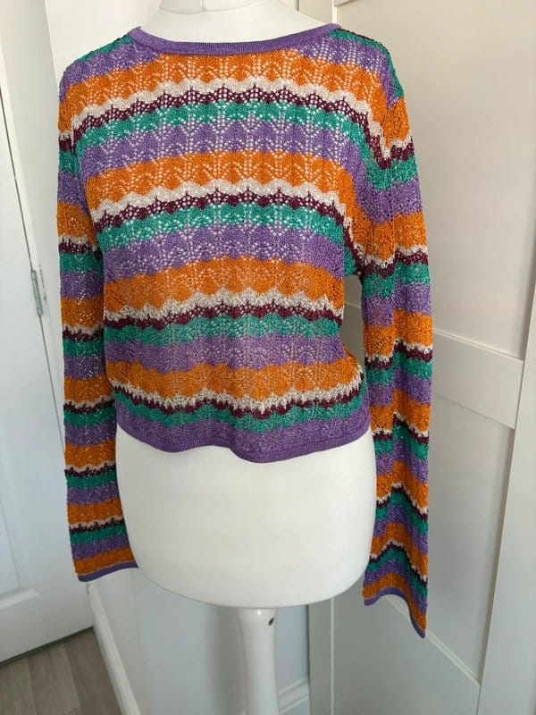 Primark Multi-Coloured Crochet Knit Festival Top