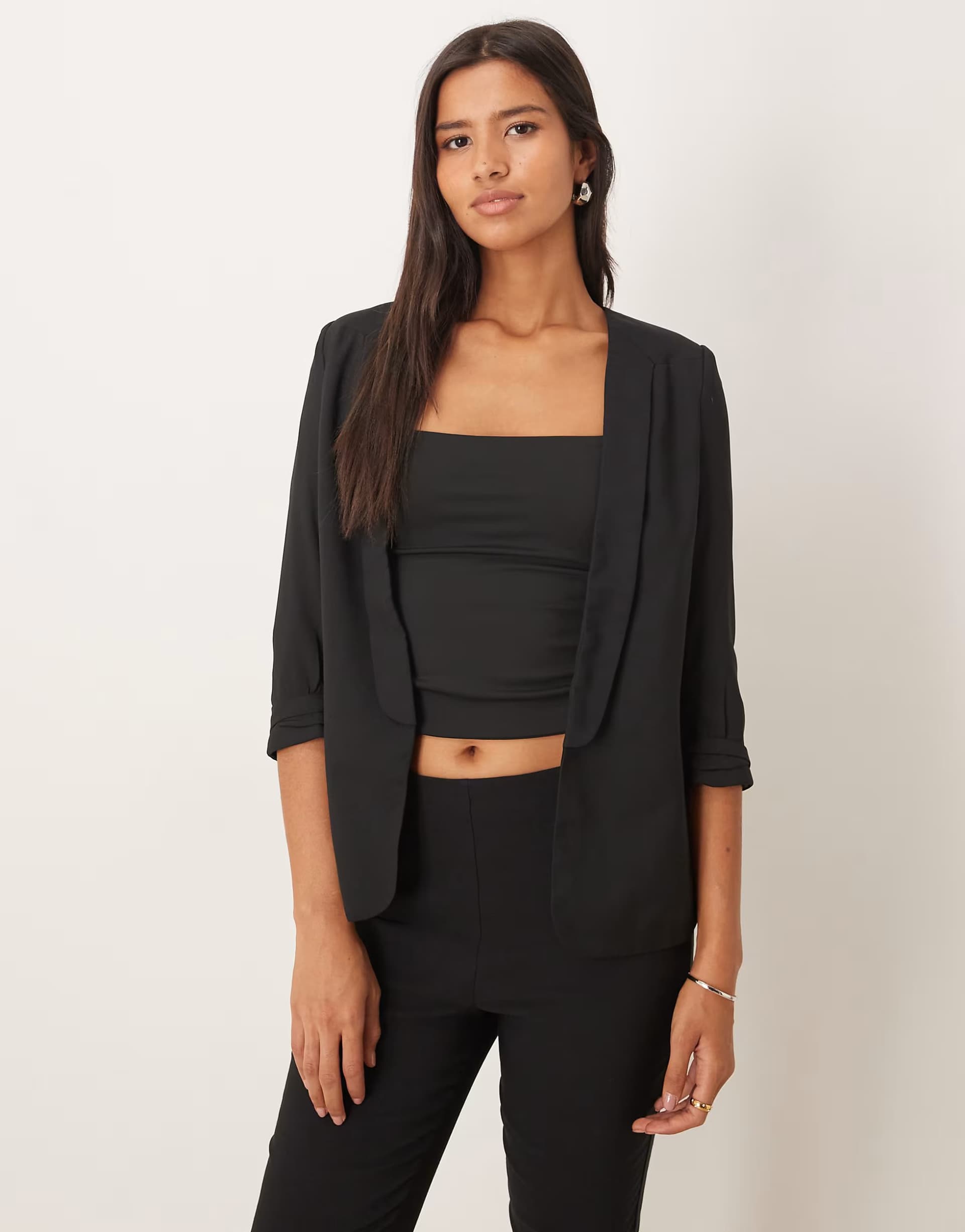 ASOS Narrated Blazer jacket in black