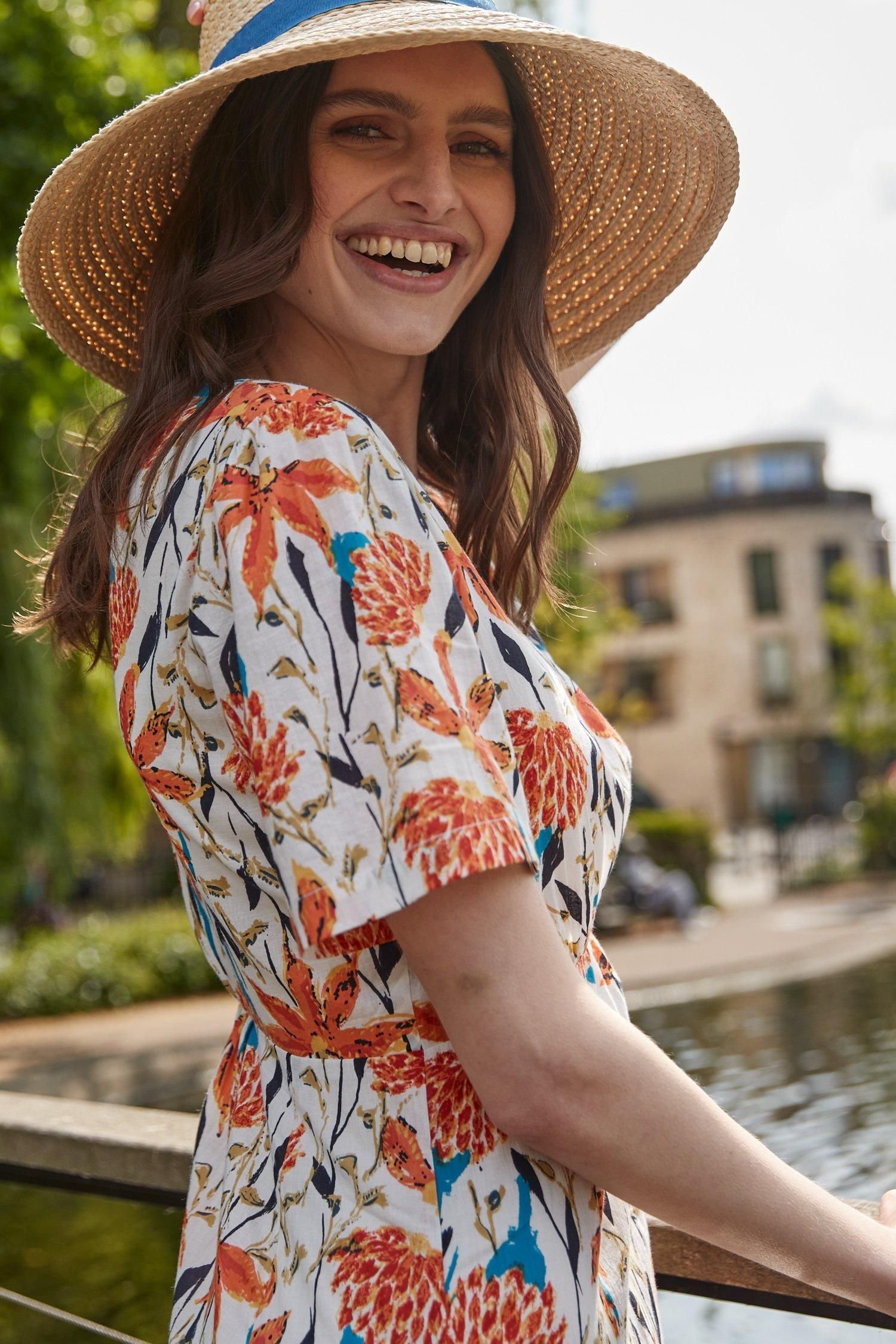 Nomads Clothing Nomads Clothing Women's Cotton Kimono Sleeve Dress in White - 4