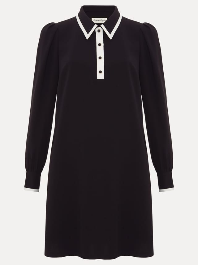 Phase Eight Phase Eight Women's Gina Collar Swing Dress in Black - 2