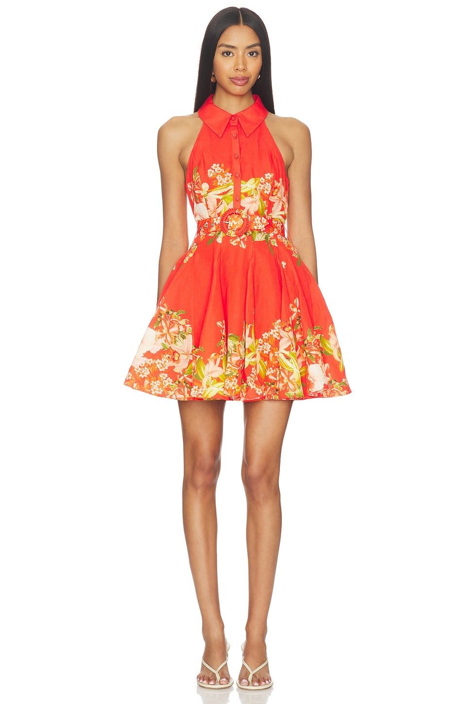 revolve Short Dress With Buckle Belt - 1