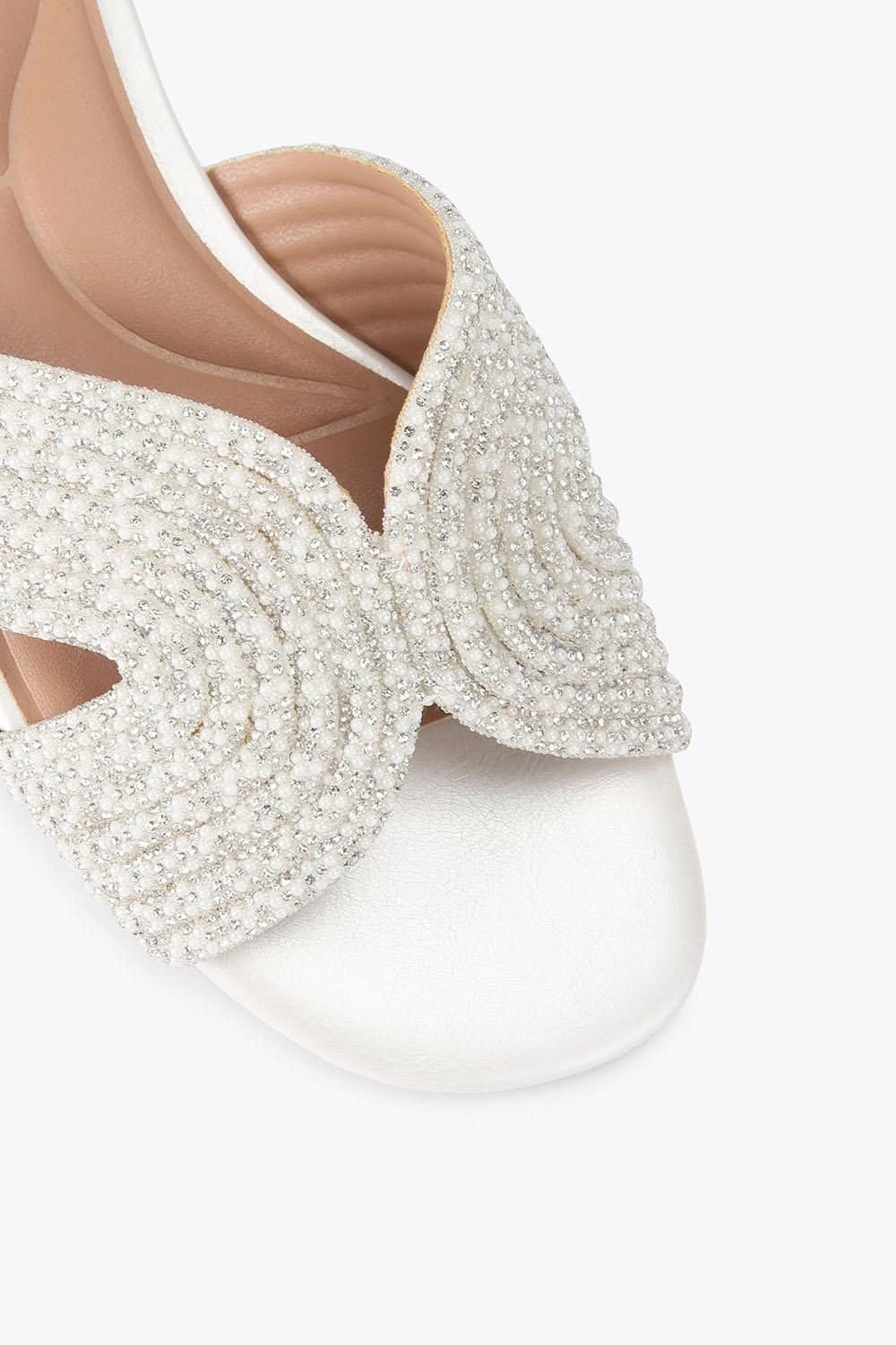 Carvela Carvela Women's 'Gala Mule Jewel' Fabric Sandals in White - 4