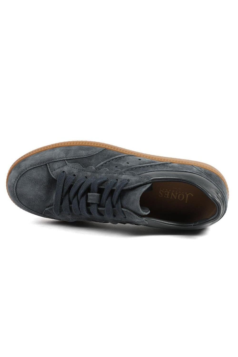 Jones Bootmaker Jones Bootmaker Women's Anouk Leather Lace Up Trainers in Blue - 4