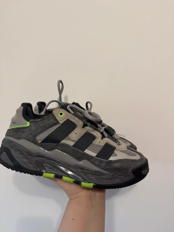 adidas adidas niteball dove grey size uk 4.5 chunky platform neon green sneakers shoes collector