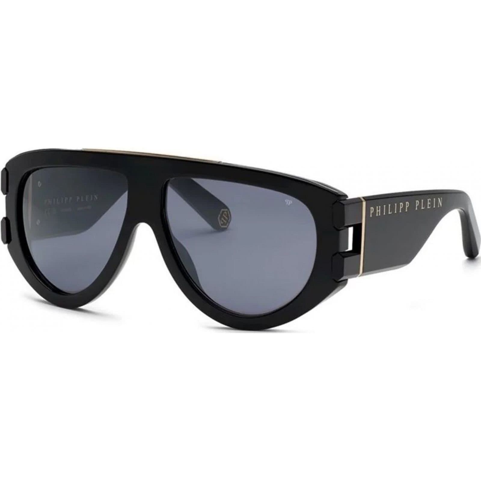 Philipp Plein Philipp Plein Men's SPP127M-60700G Shield Sunglasses in Black