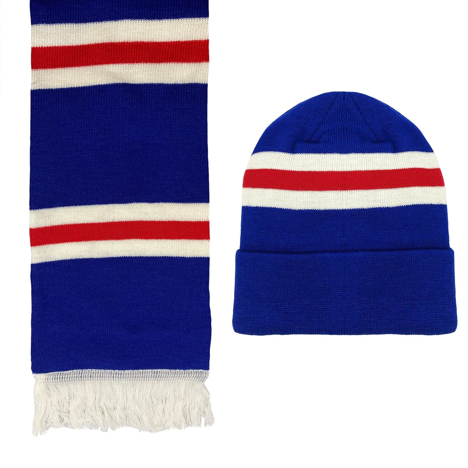 fan originals fan originals Men's Retro Hat & Scarf Set in Royal