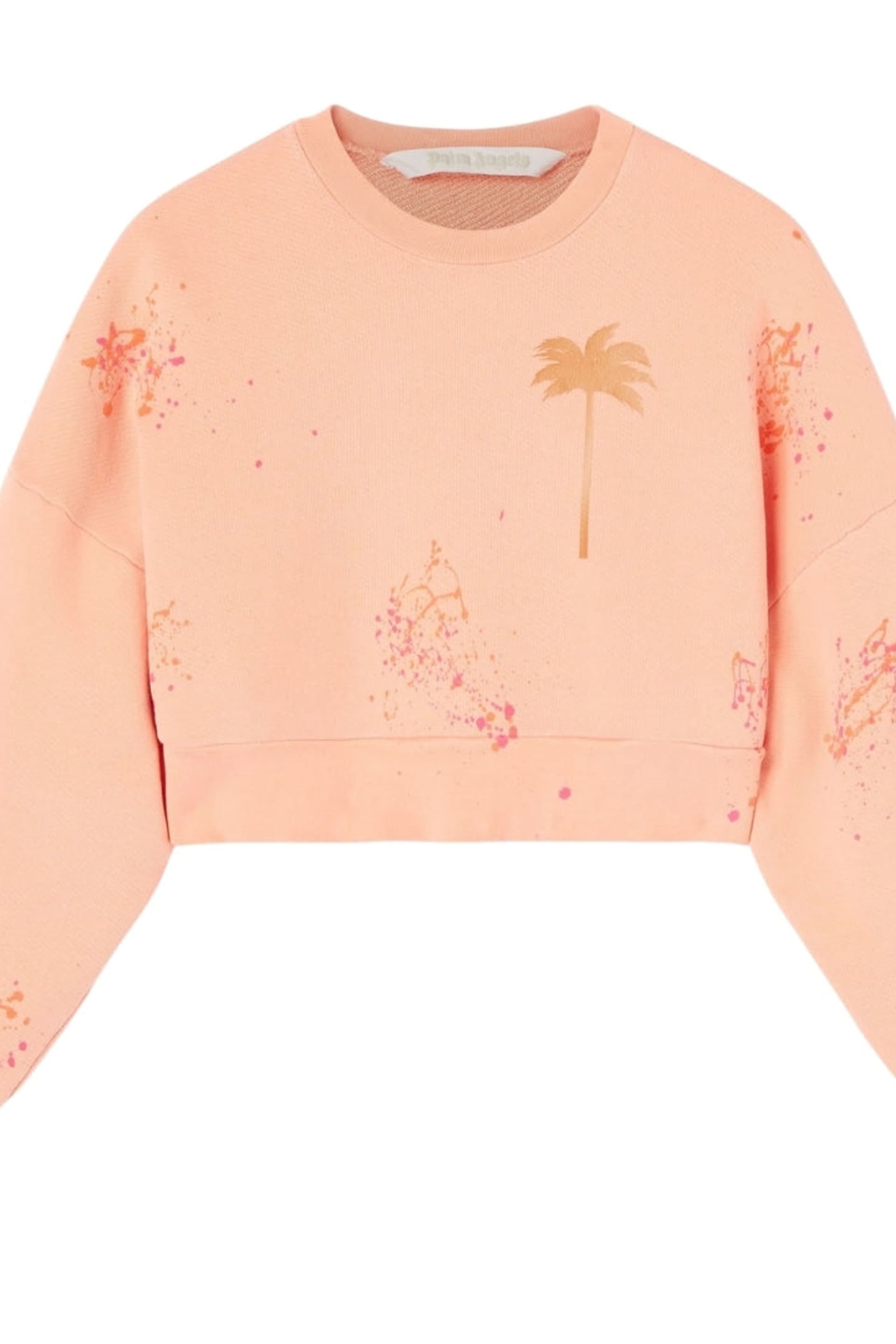 Palm Angels Palm Angels Women's Pxp Long Sleeve Crew Sweatshirt in Peach