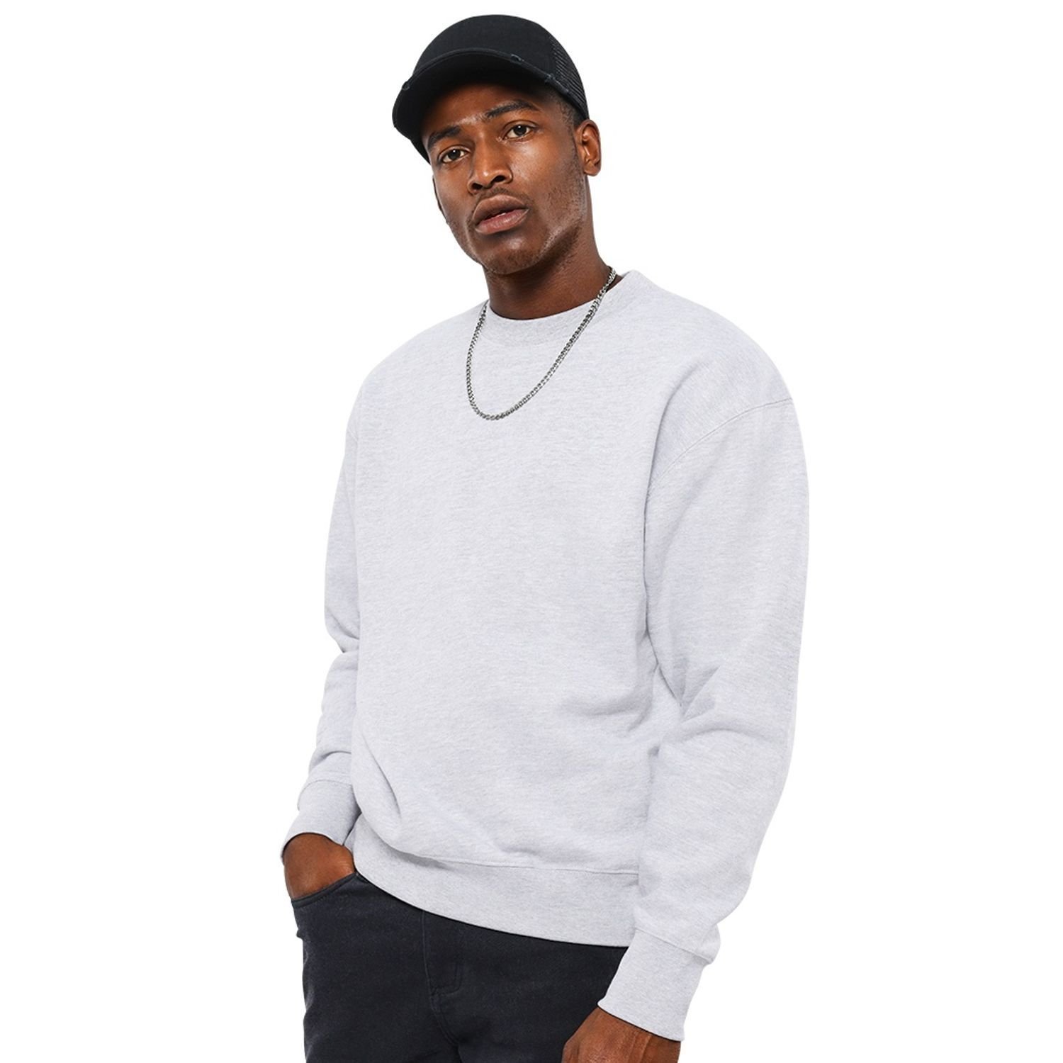 Casual Classics Casual Classics Men's Sweatshirt in Mid Grey - 3